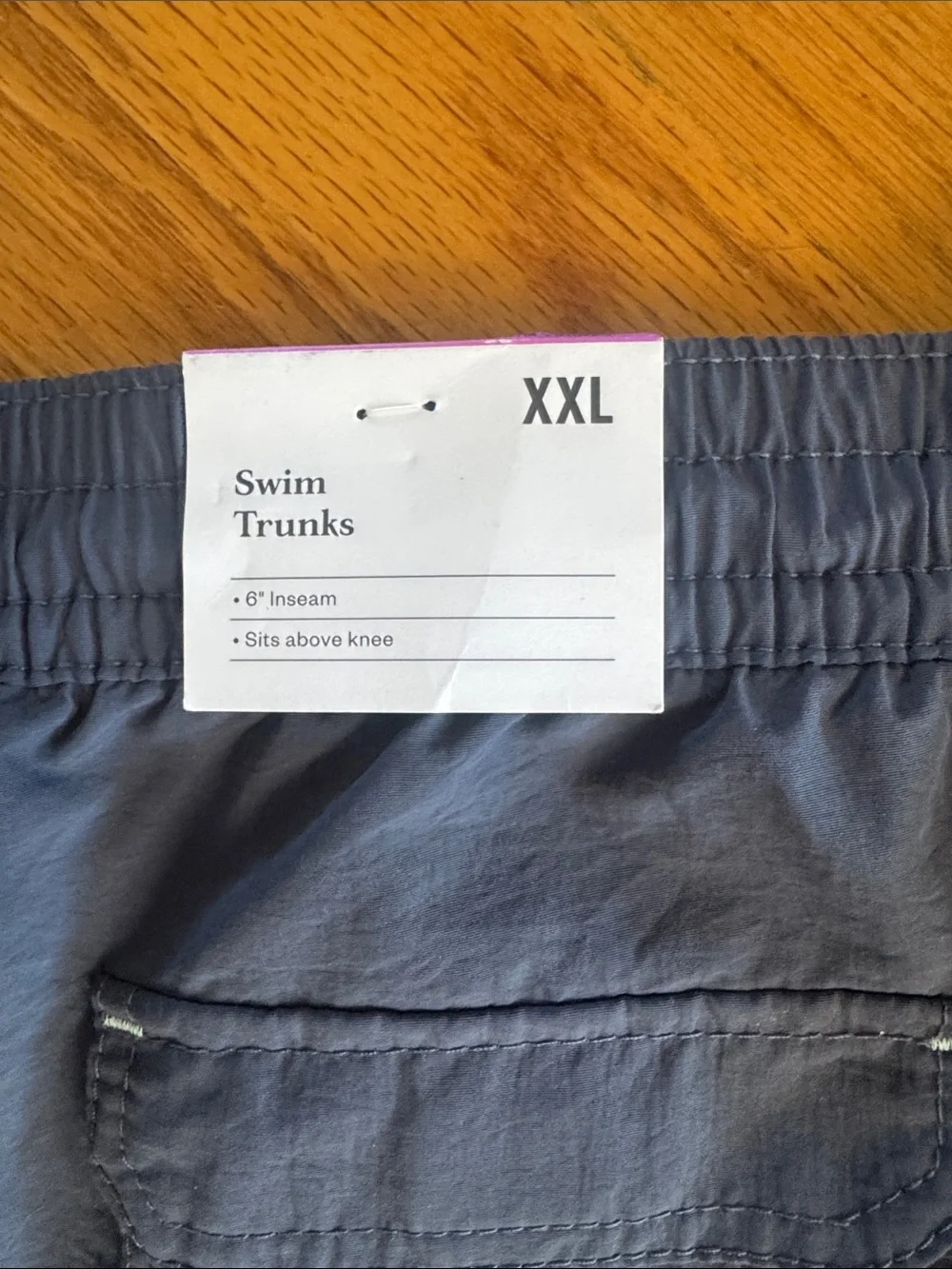 New! Goodfellow & Co Geneva Blue Elastic-Waist Swim Trunks XXL
